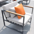 Toute la météo Sofa extérieure en osier aluminium aluminium